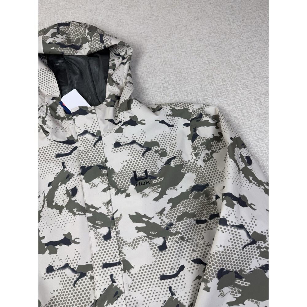 NWT Huk Storm Jacket 2.0 Men’s Large KC Camo Waterproof Fishing Rain Coat - Picture 2 of 9